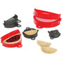 Starfrit  Multi Size Crimped Edge Dough Press Set, Red and Gray (80470-006-NEW1)