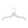 NAHANCO 14" Plastic Super Heavy Weight Dress Hanger, Clear, 100/Pack (65dca2464f4f11f8fe39025d_ud)