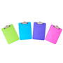 Charles Leonard Plastic Clipboards, Assorted Colors, Pack of 12 (CHL89770CD)