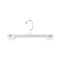 NAHANCO 12" Break Resistant Snap Grip Skirt/Slack Hanger, Chrome Hook, Clear, 200/Pack (65dca2ab4f4f11f8fe390397_ud)