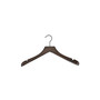 NAHANCO 17" Wood Concave Jacket Hanger, Gunmetal Hook, Low Gloss Espresso, 24/Pack (65dca2f54f4f11f8fe39049b_ud)