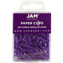JAM Paper Small Paper Clips, Purple, 2 Packs of 100 (2183753a)