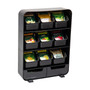 Mind Reader Plastic 9-Drawer Tea Bag Organizer, Black (TBORG-BLK)