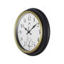 Infinity Instruments Classic Gold Trim Indoor/Outdoor Wall Clock, 12"Dia. (20304BG-4553)