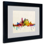 Trademark Fine Art 'Pittsburgh, Pennsylvania' 11" x 14" Black Frame Art (65dca79df99b2575f686c39c_ud)
