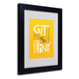 Trademark Fine Art 'Get Busy Living IV' 11" x 14" Black Frame Art (65dca7e4f99b2575f686c472_ud)
