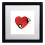 Trademark Fine Art Listen to Your Heart by Beata Czyzowska Young 16x16 FRM Art, WHT MTD (65dca80bf99b2575f686c4cc_ud)