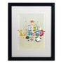 Trademark Fine Art ALI0603-B1620MF "Be Yourself" by Kavan & Co 20" x 16" Framed Art, White Matted (65dca8daf99b2575f686c722_ud)