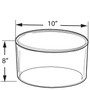 Azar® Clear Acrylic Cylinder, 10" x 8" (65dcab5f8db0a49f178fb66b_ud)