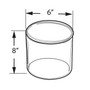 Azar® Clear Acrylic Cylinder, 8"H x 6"Diameter (65dcaba38db0a49f178fb7cb_ud)