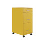 Space Solutions SOHO Organizer 3-Drawer Mobile Vertical File Cabinet, Letter Size, Lockable, Goldfinch (25284)