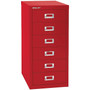 Bindertek Flat File Cabinet, 23.25"H x 11"W x 15"D, Red (MD6-RD)