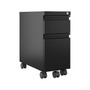 Hirsh 2-Drawer Mobile Vertical File Cabinet, Letter/Legal Size, Lockable, 21.75"H x 10"W x 19.88"D, Black (22651)