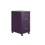 Space Solutions SOHO Smart File 2-Drawer Mobile Vertical File Cabinet, Letter Size, Lockable, Midnight Purple (25277)