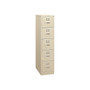 HON 310 Series 5-Drawer Vertical File Cabinet, Letter Size, Lockable, 60"H x 15"W x 26.5"D, Putty (HON315PL)