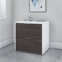 Bush Business Furniture Jamestown 2-Drawer Lateral File Cabinet, Locking, Letter/Legal, Storm Gray/White, 29.72" (JTF130SGWHSU)