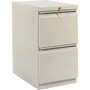 HON Brigade 2-Drawer Mobile Vertical File Cabinet, Letter Size, Lockable, 28"H x 15"W x 23"D, Putty (HON33823RL)