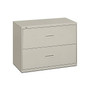 HON Lateral File, 2 Drawers, Molded Pull, 36"W, Light Gray Finish (BSX482LQ)