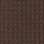 M+A Matting WaterHog Squares Classic Mat, Smooth, 4' x 6', Dark Brown (2005246170)
