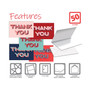 Better Office Thank You Cards with Envelopes, 4" x 6", Assorted Colors, 50/Pack (64526-50PK)