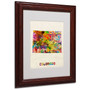Trademark Fine Art 'Colorado Map' 11" x 14" Wood Frame Art (65dcbf8e17a032fd25514ab6_ud)