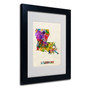 Trademark Fine Art 'Louisiana Map' 11" x 14" Black Frame Art (65dcc01c17a032fd25514c52_ud)