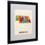 Trademark Fine Art 'Nebraska Map' 16" x 20" Black Frame Art (65dcc03f17a032fd25514ca8_ud)