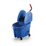 Rubbermaid WaveBrake® 2.0 Janitorial Down-Press Bucket and Wringer, 35 Quart, Blue (FG757888BLUE)