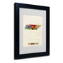 Trademark Fine Art 'Tennessee Map' 11" x 14" Black Frame Art (65dcc08e17a032fd25514db2_ud)