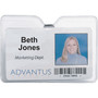 Advantus ID Badge Holder - Horizontal with Clip, 4" x 3" Insert Size, 50/Pack (75456)