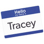 Avery "Hello My Name Is" Name Badge Labels, 2 1/3" x 3 3/8", White w/ Blue Hello, 100 Labels Per Pack (5141)
