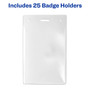 Avery Secure Top Heavy Duty Multiuse Badge Holders, 4" x 3", Clear Portrait Holders, 25/Pack (74472)