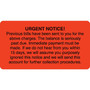Past Due Collection Labels; Urgent Notice, Fluorescent Red, 1-3/4x3-1/4", 500 Labels (65dcc0fa56ba3d1b26e98855_ud)
