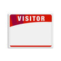 IDville Blank Adhesive Visitor Labels, Red, 100/Pack (1341013RD31)