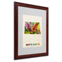 Trademark Fine Art 'North Dakota Map' 16" x 20" Wood Frame Art (65dcc14417a032fd25515022_ud)