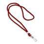 IDville 36" Blank Round Woven Lanyards with J-Hook, Red, 25/Pack (1343501RDH31)