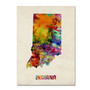 Trademark Fine Art 'Indiana Map' 24" x 32" Canvas Art (65dcc16317a032fd25515088_ud)