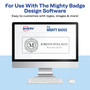 Avery The Mighty Badge Laser Printable Insert Sheets, 1" x 3", Clear, 20 Inserts/Sheet, 5 Sheets/Pack, 100 Inserts/Pack (71210)