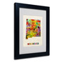 Trademark Fine Art 'New Mexico Map' 11" x 14" Black Frame Art (65dcc23e17a032fd2551536c_ud)