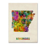 Trademark Fine Art 'Arkansas Map' 18" x 24" Canvas Art (65dcc25c17a032fd255153a2_ud)