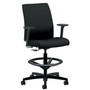 HON Ignition Task Stool, Adjustable Arms, Black Fabric, Standard Base, Black Frame (65dcc268725eb73f6f461361_ud)