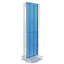 Two-Sided Pegboard Floor Display w/ C-Channel Sides on Studio Base. Panel Size: 16"W x 60"H, Blue (700778-BLU)