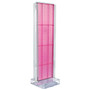 Two-Sided Pegboard Floor Display w/ C-Channel Sides on Studio Base. Panel Size: 16"W x 60"H, Pink (700778-PNK)