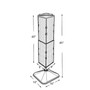 Azar® 40"(H) x 8"(W) x 8"(D) Standard 4-Sided Interlocking Pegboard Display Tower, Clear (65dcc3fac94d75169dbe7fb7_ud)