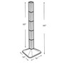 Azar® 48"(H) x 4"(W) x 4"(D) Standard 4-Sided Interlocking Pegboard Display Tower, Blue (65dcc43cc94d75169dbe803d_ud)