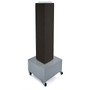 Azar® 40"(H) x 8"(W) x 8"(D) 4-Sided Interlocking Pegboard Display Tower With Wheels, Black (65dcc440c94d75169dbe8049_ud)