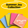 Post-it Super Sticky Notes, 1 7/8" x 1 7/8", Summer Joy Collection, 90 Sheet/Pad, 8 Pads/Pack (622-8SSJOY)