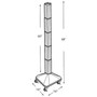 Azar® 60"(H) x 4"(W) x 4"(D) Standard Interlocking Pegboard Display Tower, White (65dcc47ec94d75169dbe80e3_ud)
