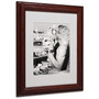 Trademark Fine Art 'Guardian Angel' 11" x 14" Wood Frame Art (65dcc49fe0870eb6e1382b73_ud)