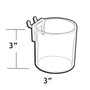 Azar® 3"(Dia) Cup Display For Pegboard, 10/Pk (65dcc4b5c94d75169dbe818d_ud)
